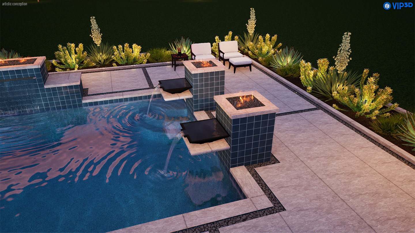 3D CAD Design Swimming Pool 9