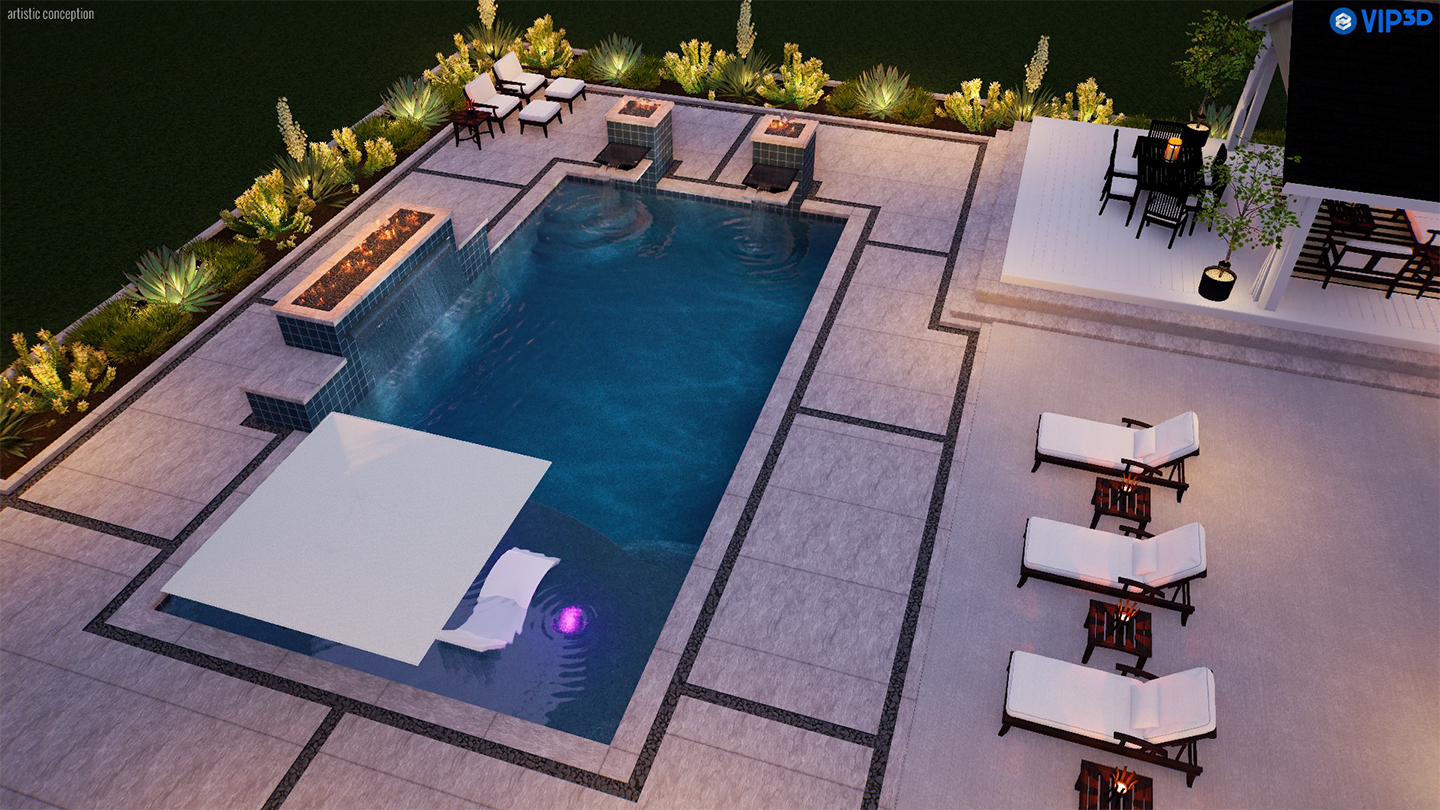 3D CAD Design Swimming Pool 8