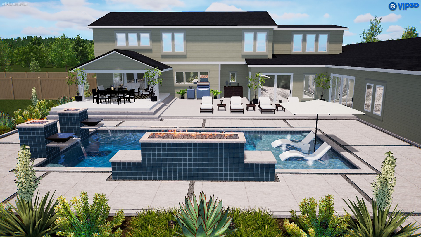 3D CAD Design Swimming Pool 7