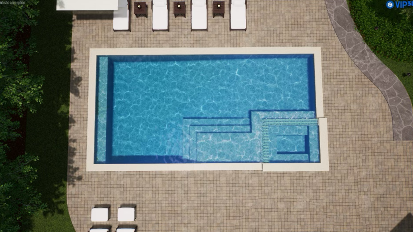 3D CAD Design Swimming Pool 6