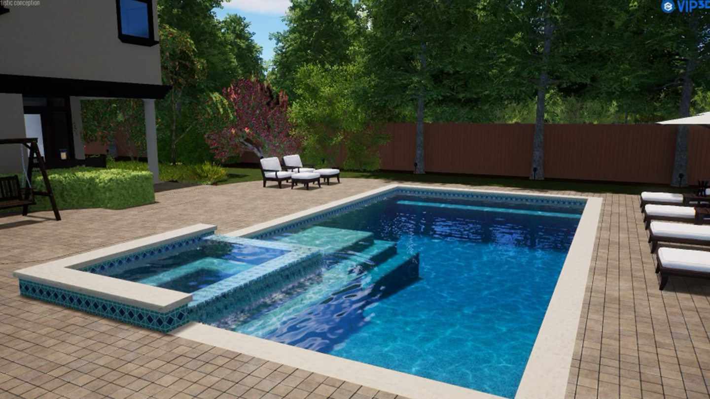 3D CAD Design Swimming Pool 5